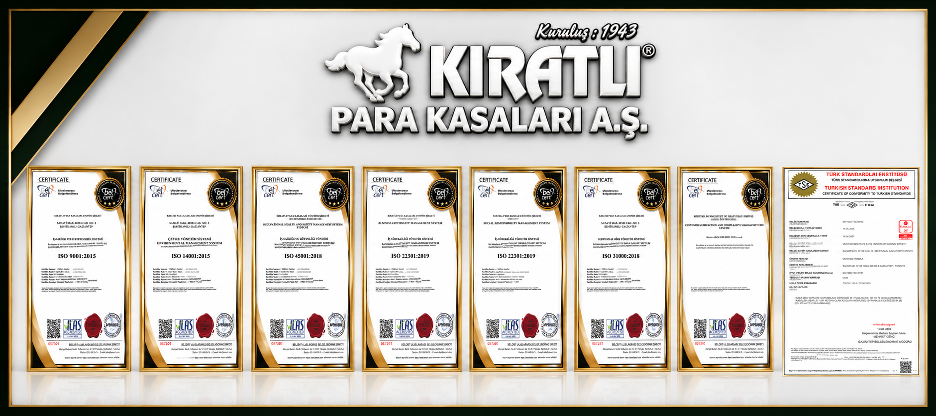 Sertifikalarımız